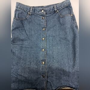 2/$30 STYLE&CO Denim Button-Front Skirt (#102)
